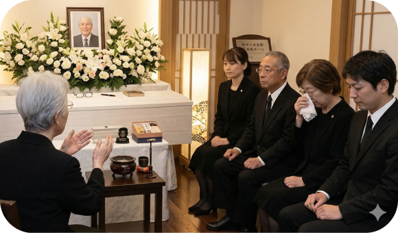 少人数での家族葬のイメージ